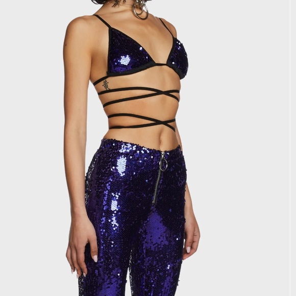 Sequin wrap bikini top - Picture 1 of 4